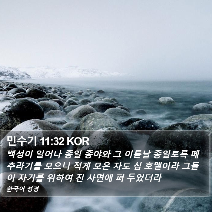 민수기 11:32 KOR Bible Study