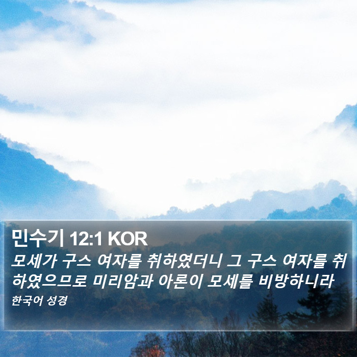 민수기 12:1 KOR Bible Study