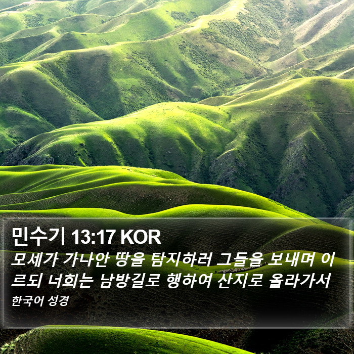 민수기 13:17 KOR Bible Study