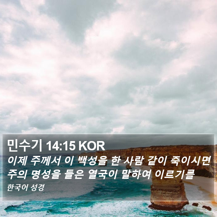 민수기 14:15 KOR Bible Study