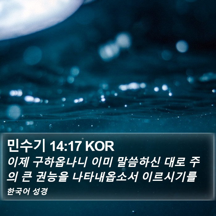 민수기 14:17 KOR Bible Study