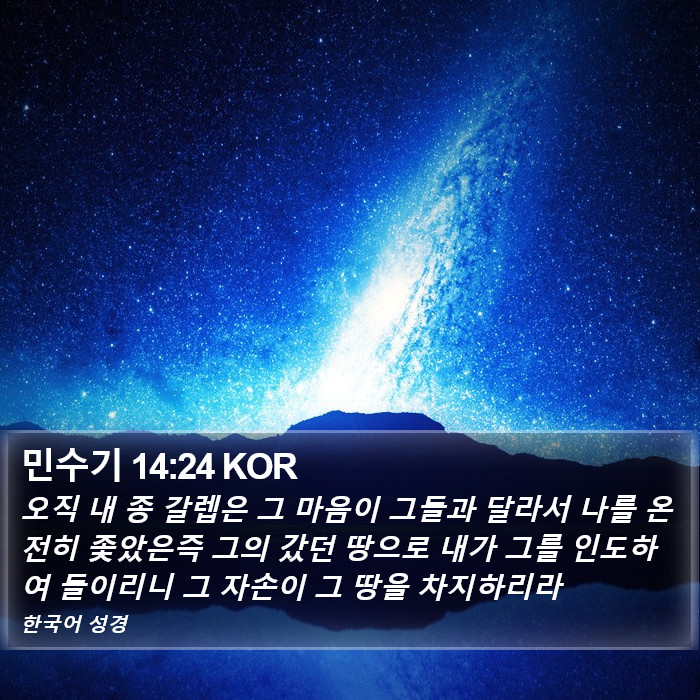 민수기 14:24 KOR Bible Study