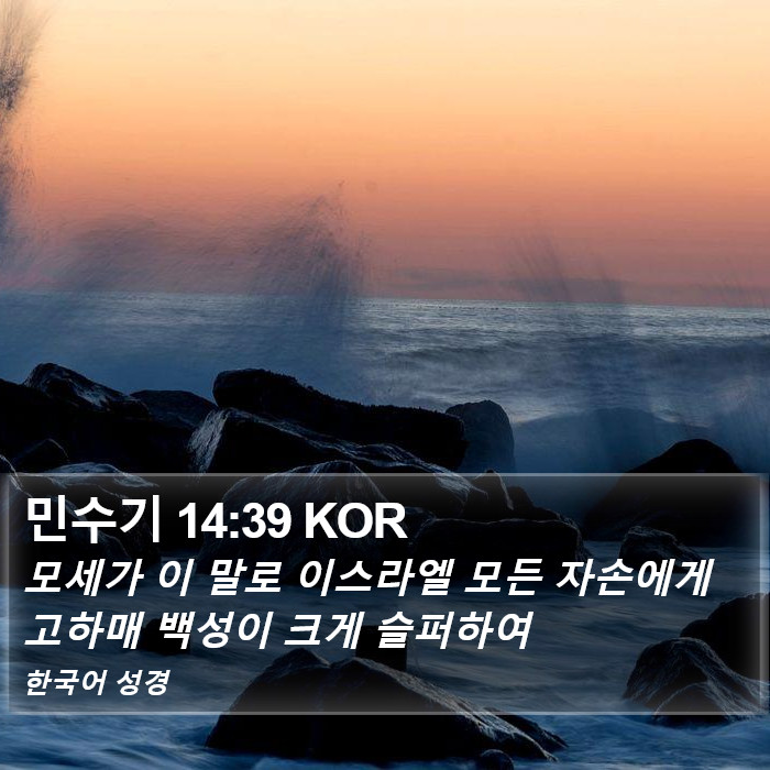 민수기 14:39 KOR Bible Study