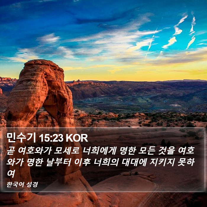 민수기 15:23 KOR Bible Study