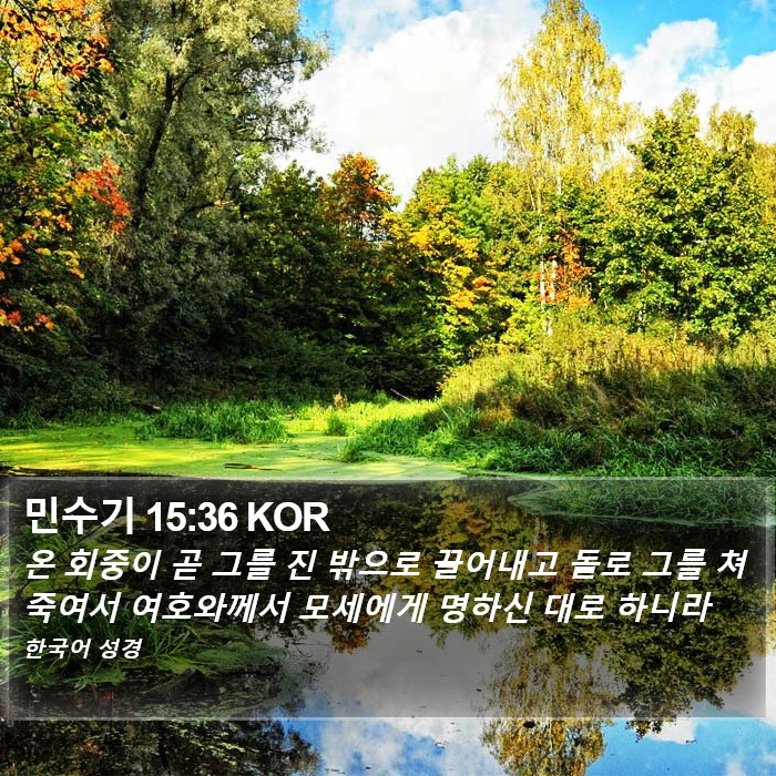 민수기 15:36 KOR Bible Study