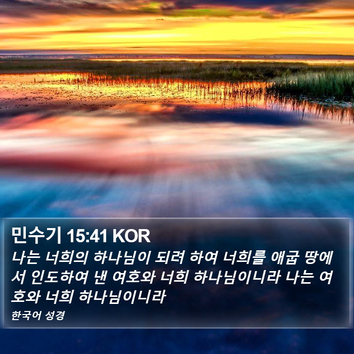 민수기 15:41 KOR Bible Study