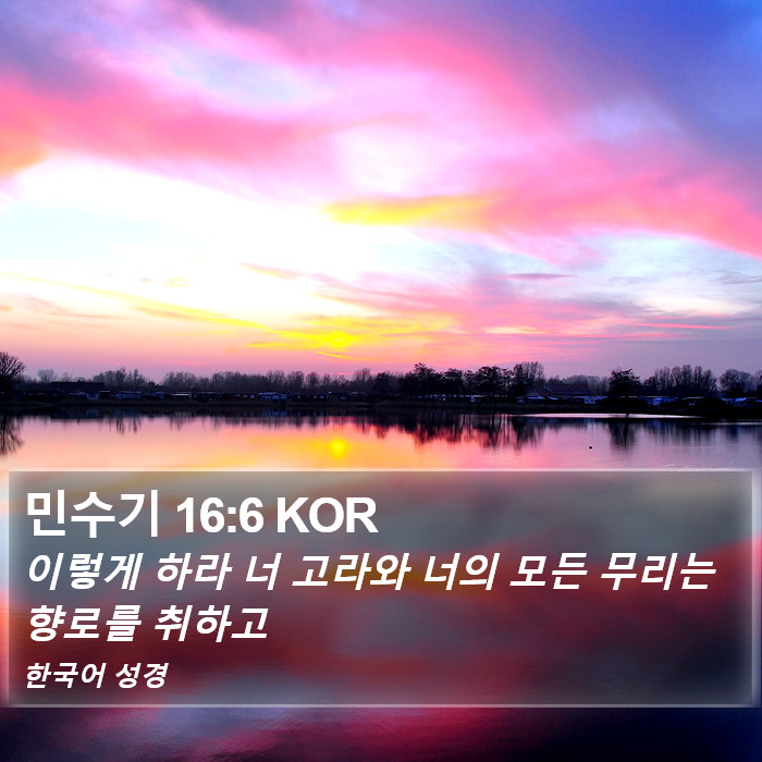 민수기 16:6 KOR Bible Study