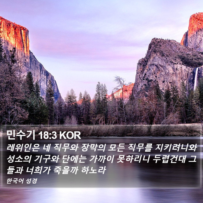 민수기 18:3 KOR Bible Study