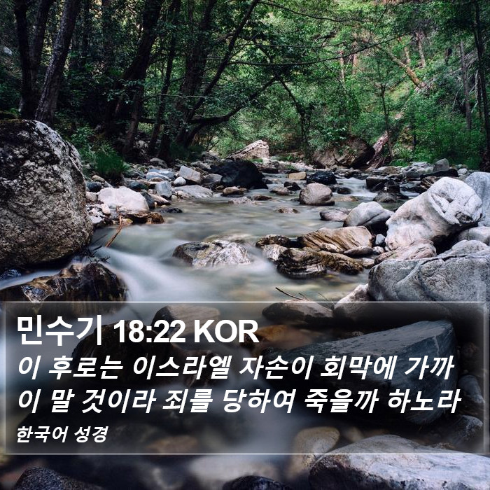 민수기 18:22 KOR Bible Study