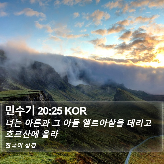 민수기 20:25 KOR Bible Study