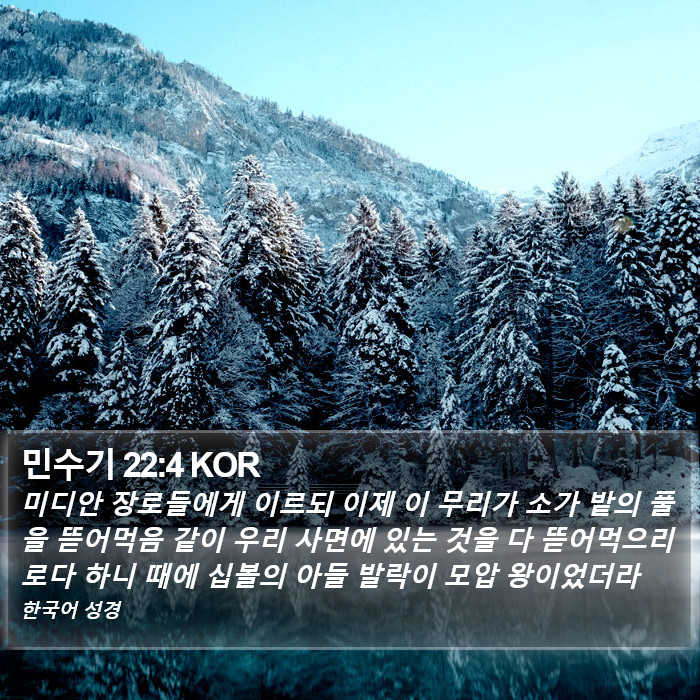 민수기 22:4 KOR Bible Study