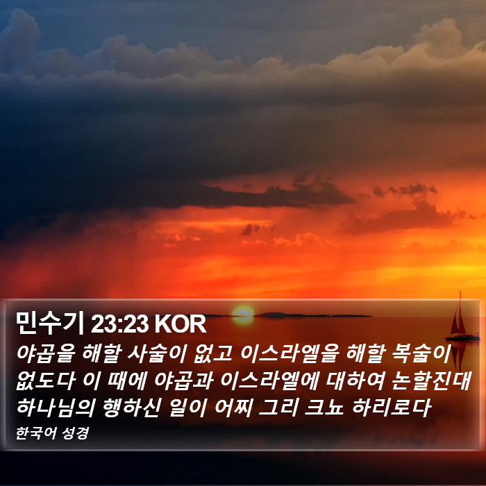 민수기 23:23 KOR Bible Study