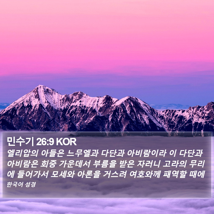 민수기 26:9 KOR Bible Study