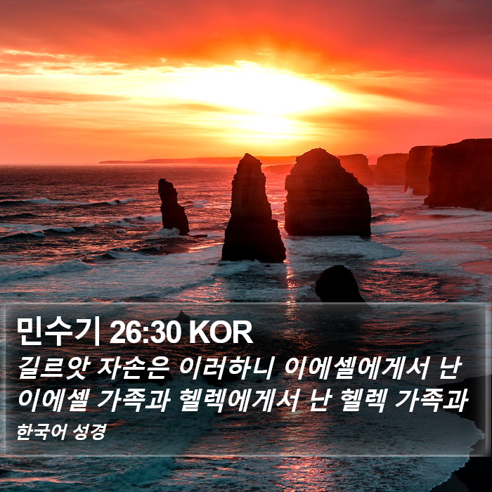 민수기 26:30 KOR Bible Study