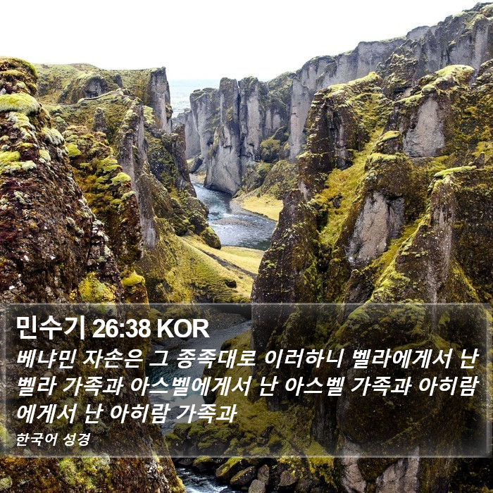 민수기 26:38 KOR Bible Study