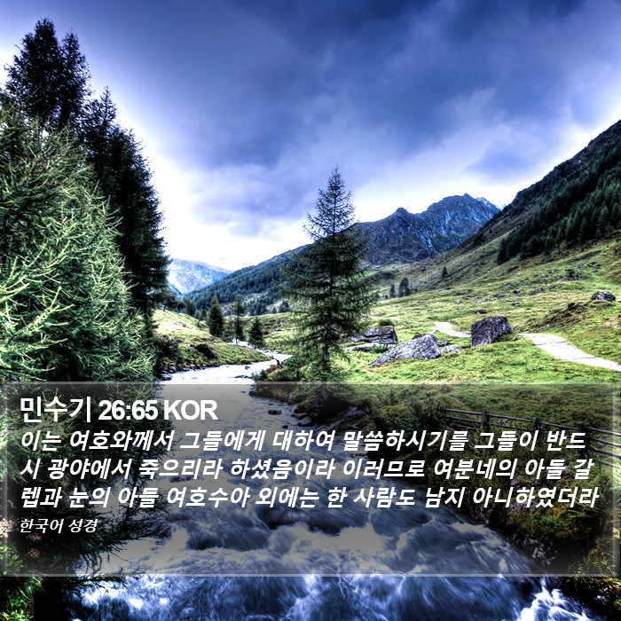 민수기 26:65 KOR Bible Study