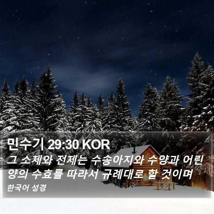 민수기 29:30 KOR Bible Study