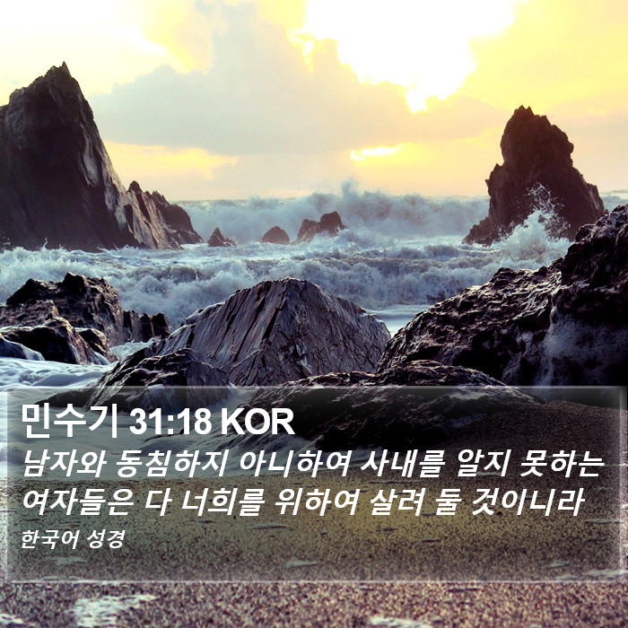 민수기 31:18 KOR Bible Study