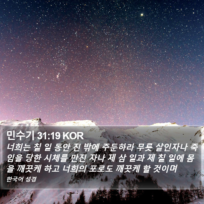 민수기 31:19 KOR Bible Study