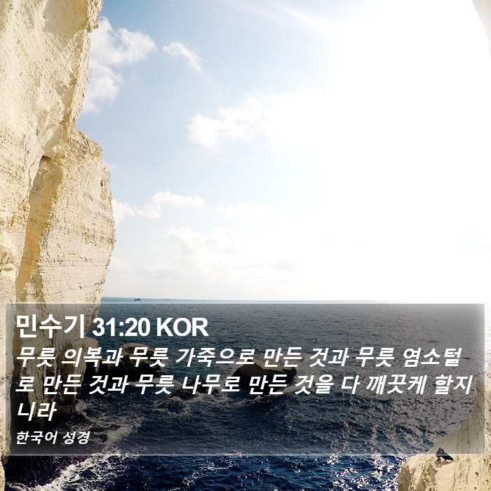 민수기 31:20 KOR Bible Study