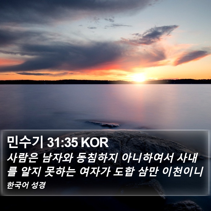 민수기 31:35 KOR Bible Study