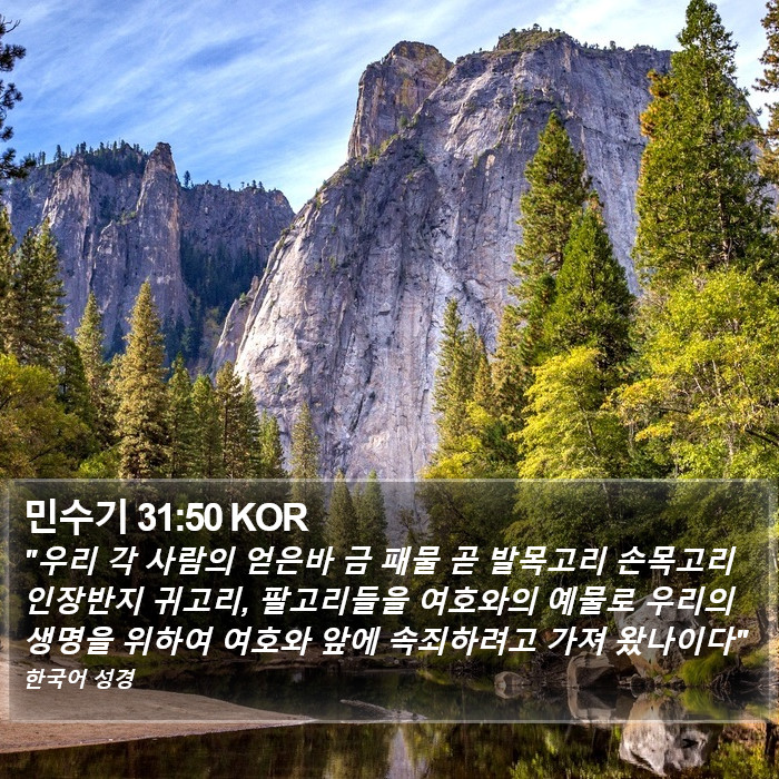 민수기 31:50 KOR Bible Study