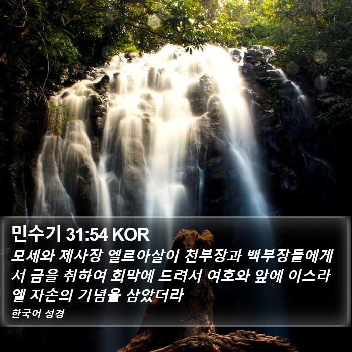 민수기 31:54 KOR Bible Study