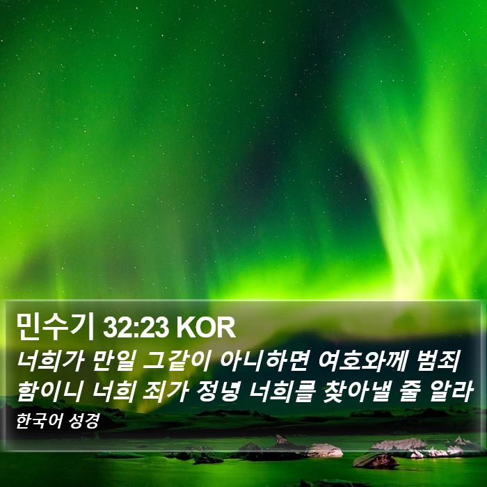 민수기 32:23 KOR Bible Study