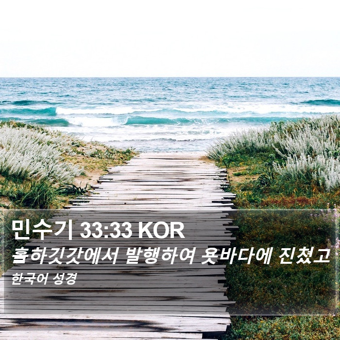 민수기 33:33 KOR Bible Study