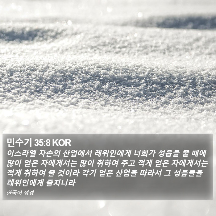 민수기 35:8 KOR Bible Study