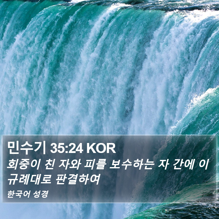 민수기 35:24 KOR Bible Study