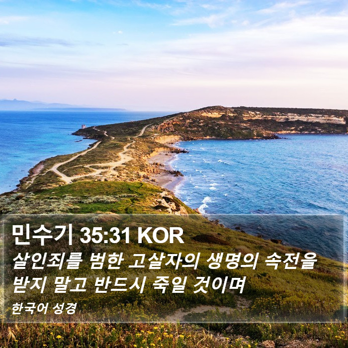 민수기 35:31 KOR Bible Study