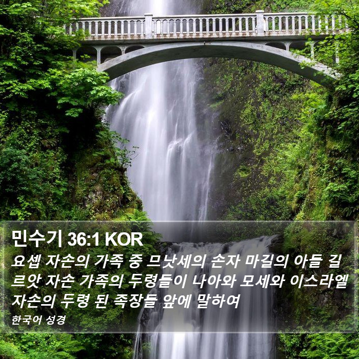 민수기 36:1 KOR Bible Study