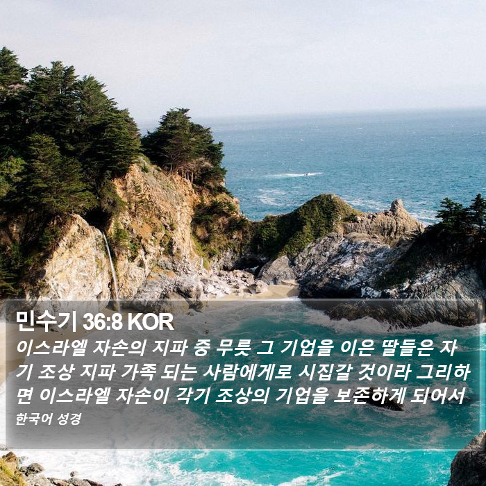 민수기 36:8 KOR Bible Study