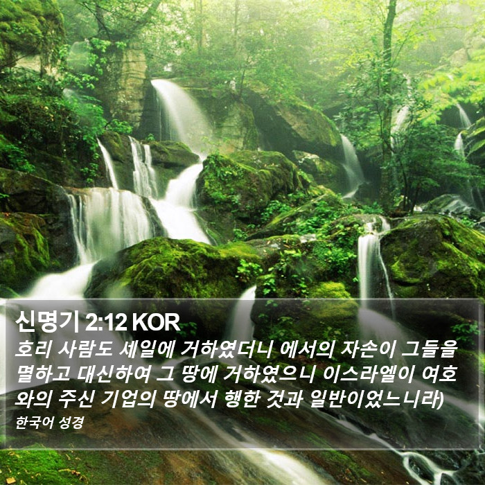 신명기 2:12 KOR Bible Study