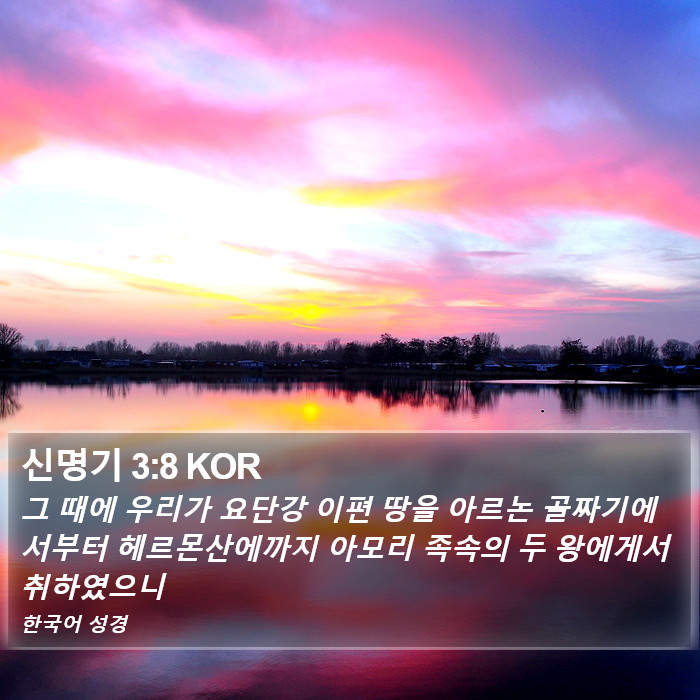 신명기 3:8 KOR Bible Study