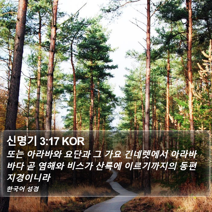 신명기 3:17 KOR Bible Study