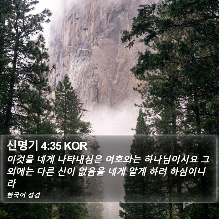 신명기 4:35 KOR Bible Study