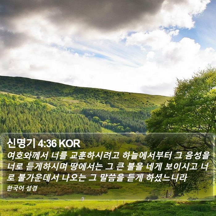 신명기 4:36 KOR Bible Study