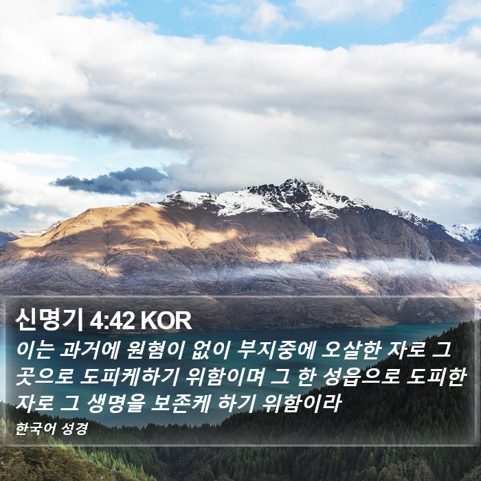 신명기 4:42 KOR Bible Study