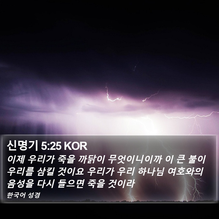 신명기 5:25 KOR Bible Study