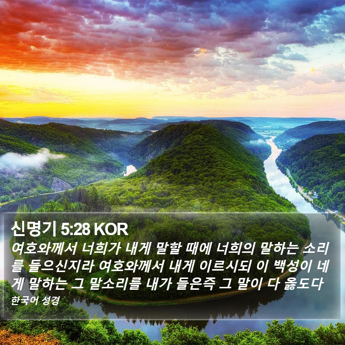 신명기 5:28 KOR Bible Study