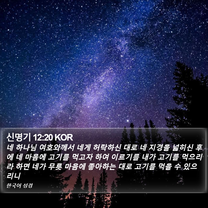 신명기 12:20 KOR Bible Study
