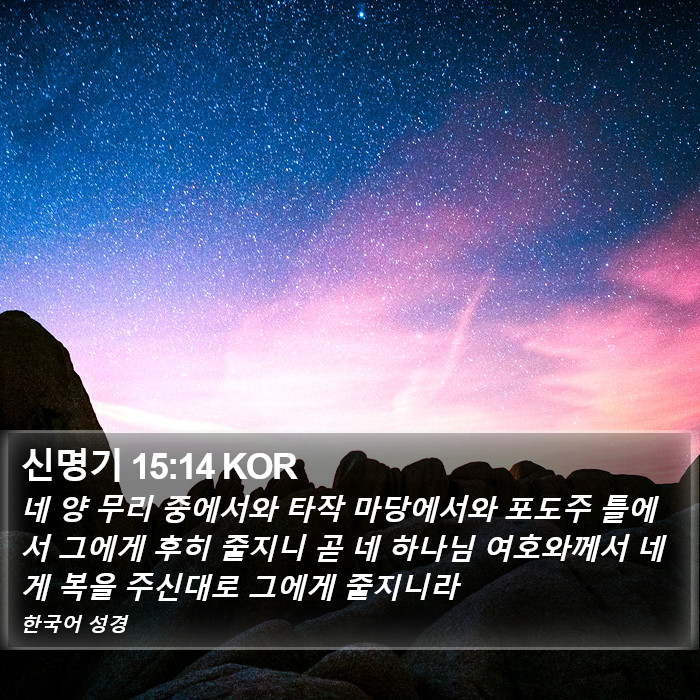 신명기 15:14 KOR Bible Study