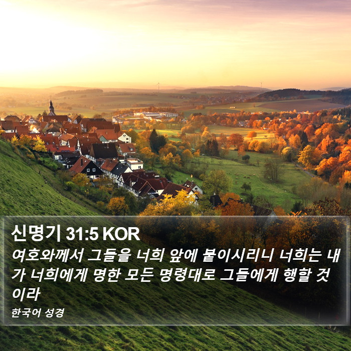 신명기 31:5 KOR Bible Study