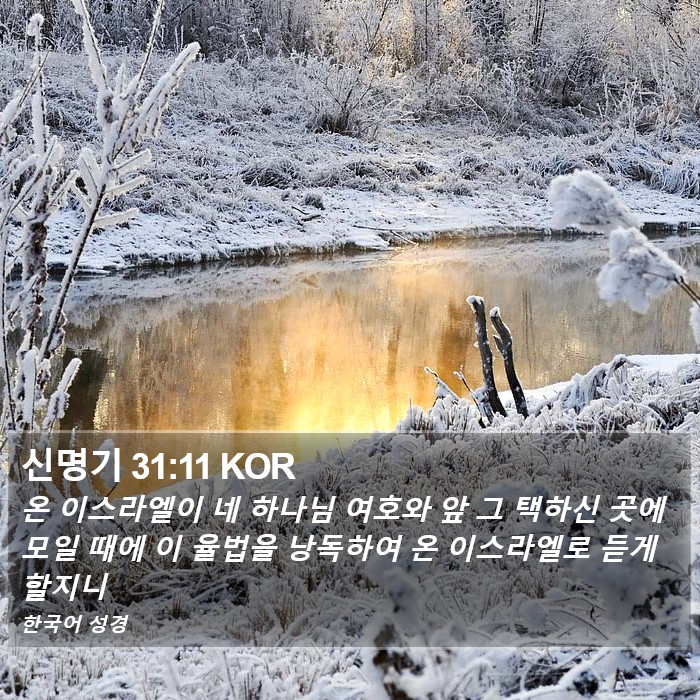 신명기 31:11 KOR Bible Study