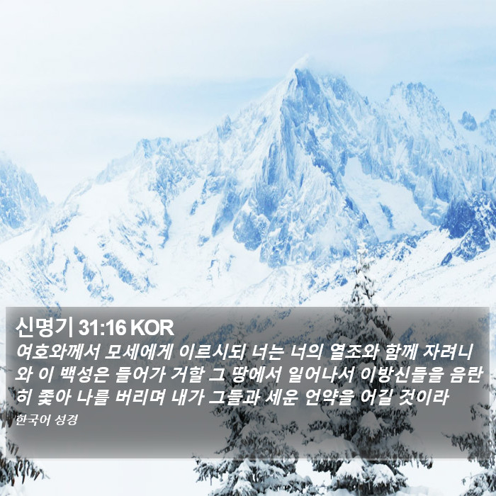 신명기 31:16 KOR Bible Study