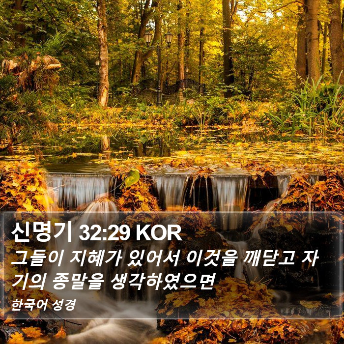 신명기 32:29 KOR Bible Study