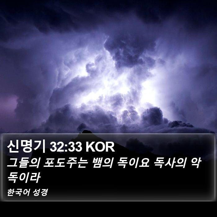 신명기 32:33 KOR Bible Study