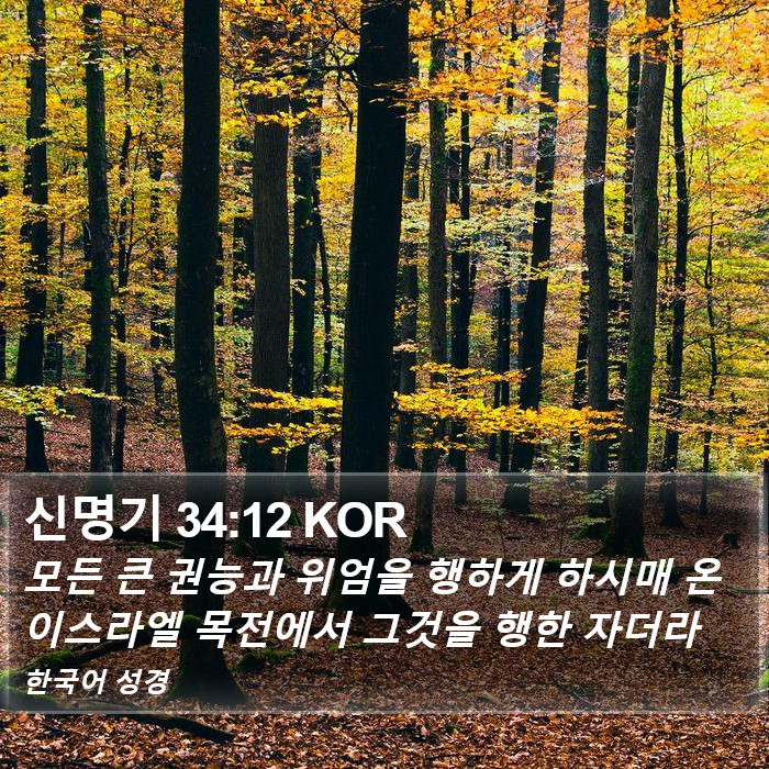 신명기 34:12 KOR Bible Study